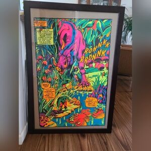 original 1971 Marvel poster, "Hulk 'Ronnk!'" Black Light #4020
